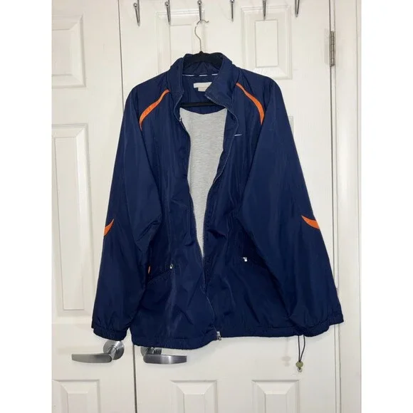 Vintage Nike Jacket Mens XL Full Zip Y2K Blue & Orange - Picture 3 of 5